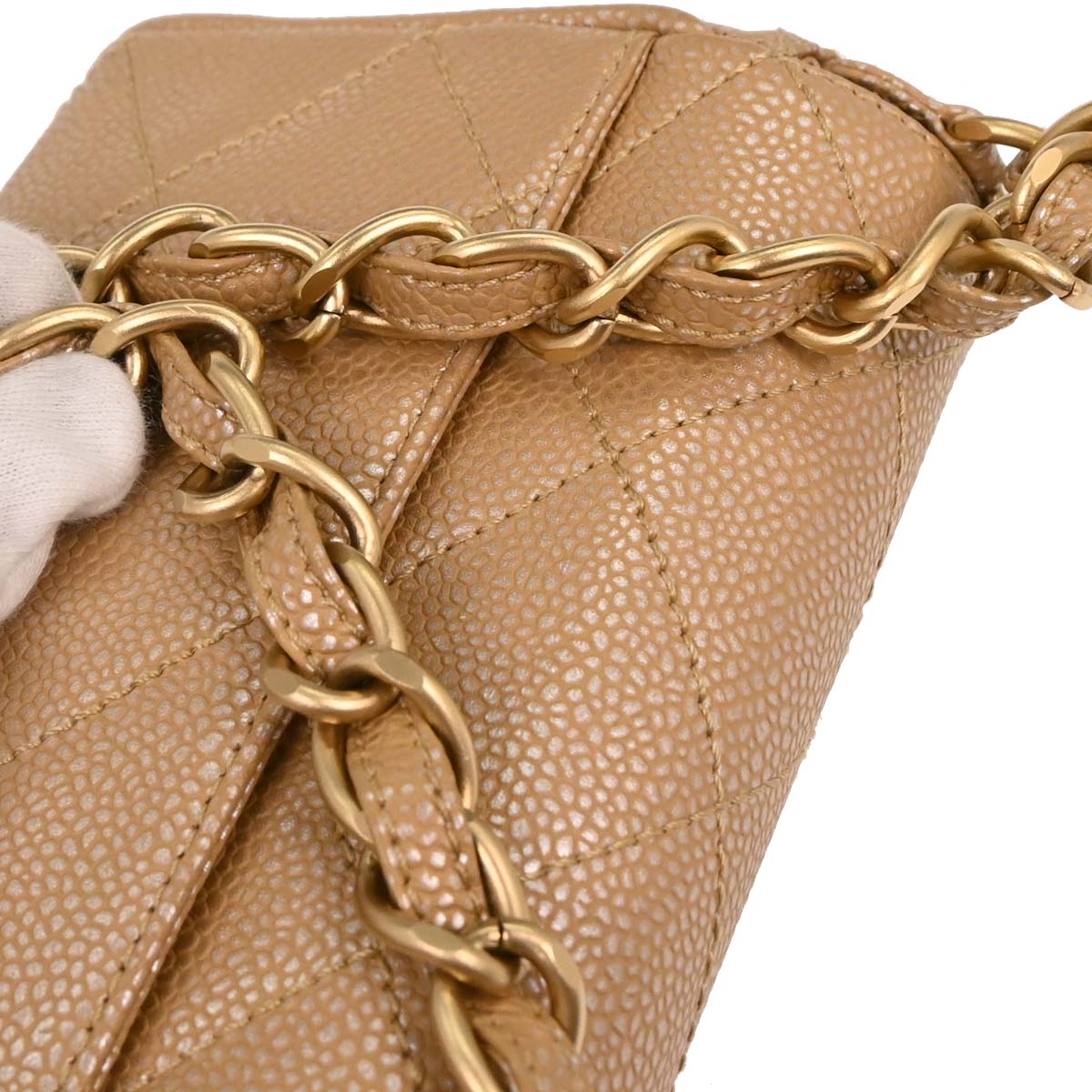 Chanel 2000-2001 Beige Caviar Handbag