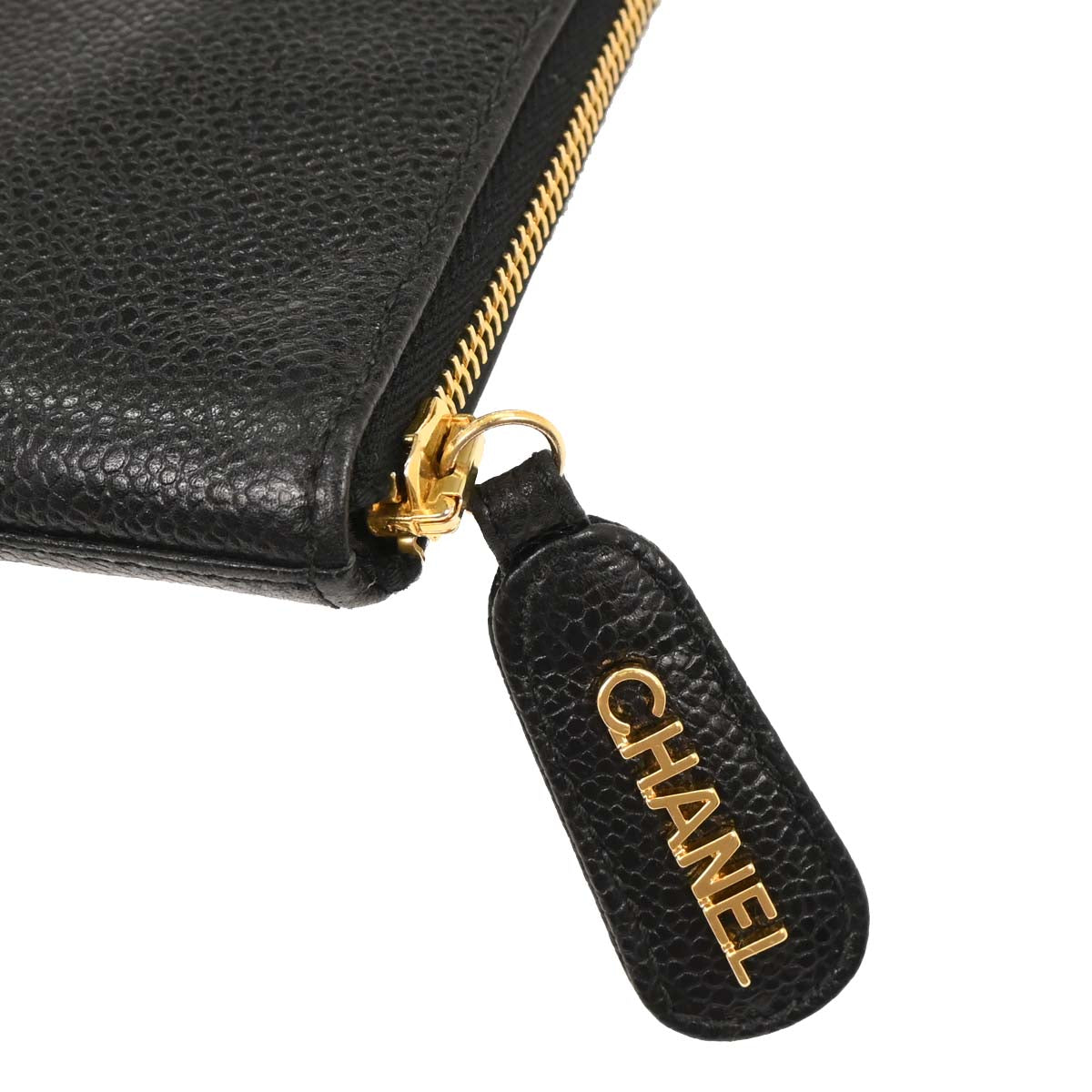Chanel 1994-1996 Black Caviar Clutch Bag