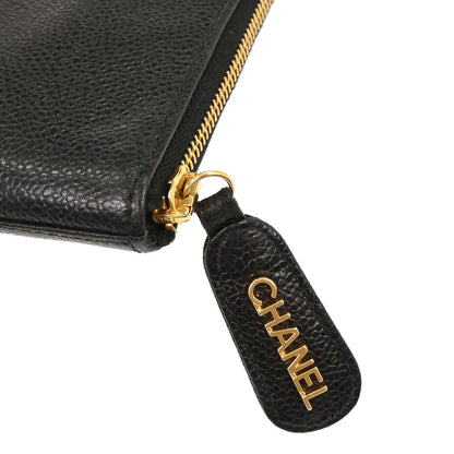 Chanel 1994-1996 Black Caviar Clutch Bag