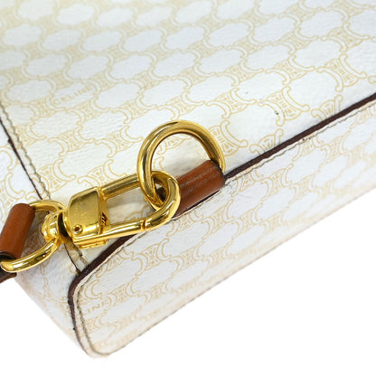 Celine White Brown Macadam Twin Backpack