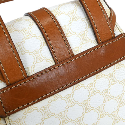 Celine White Brown Macadam Twin Backpack