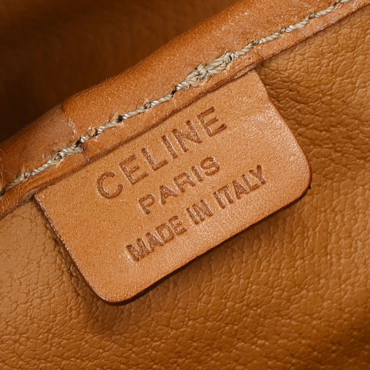 Celine White Brown Macadam Twin Backpack