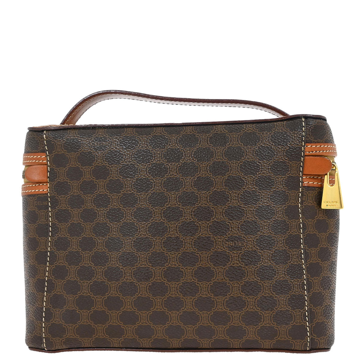 Celine Brown Macadam Vanity Handbag