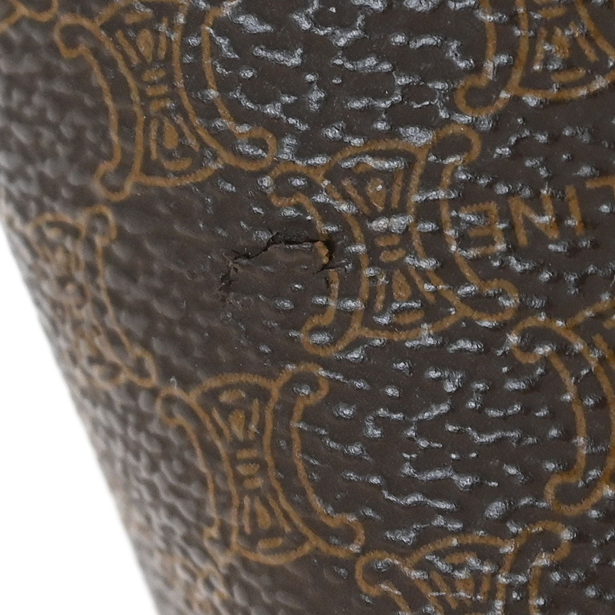 Celine Brown Macadam Vanity Handbag