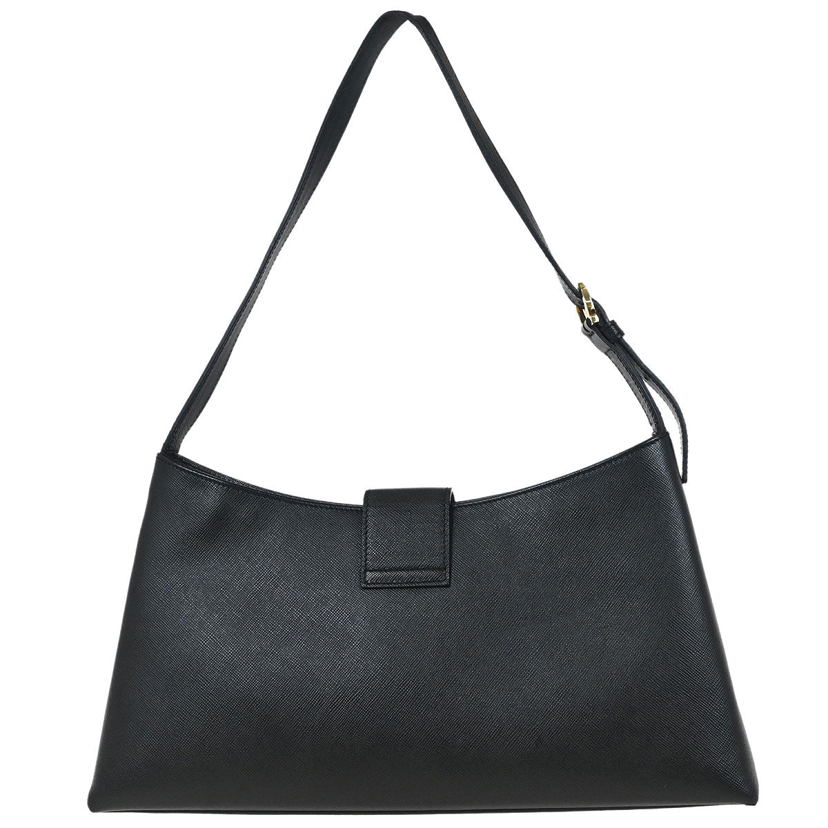 Salvatore Ferragamo Black Gancini Shoulder Bag