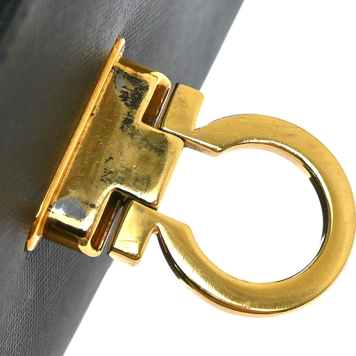 Salvatore Ferragamo Black Gancini Shoulder Bag