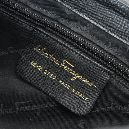 Salvatore Ferragamo Black Gancini Shoulder Bag