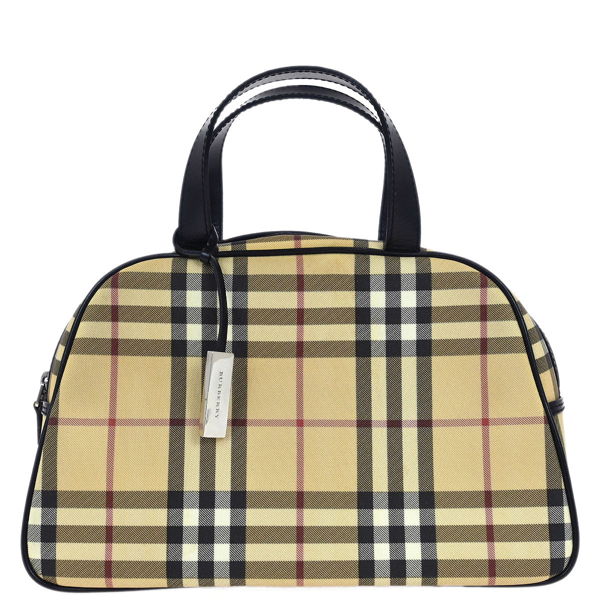Burberry Beige Black Burberry Check Handbag