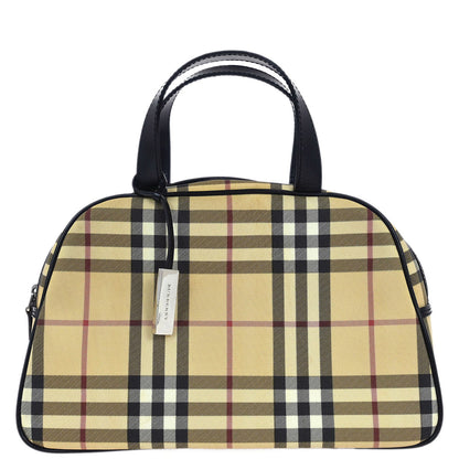 Burberry Beige Black Burberry Check Handbag