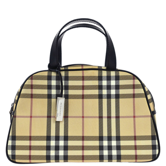 Burberry Beige Black Burberry Check Handbag