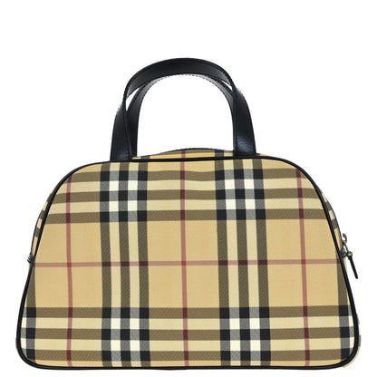Burberry Beige Black Burberry Check Handbag