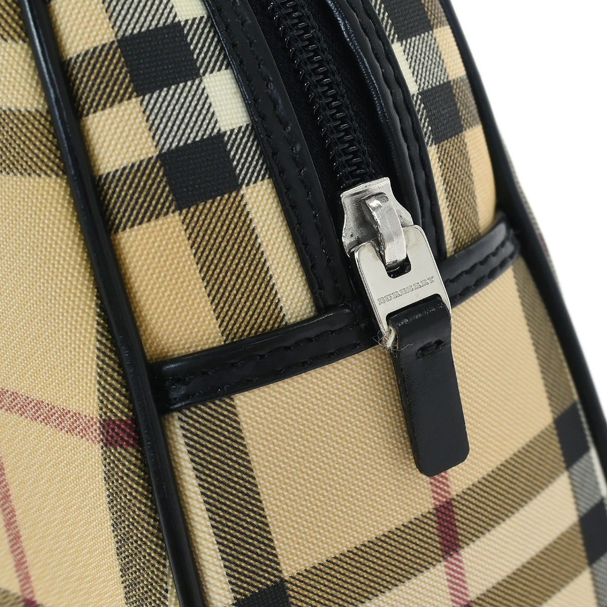 Burberry Beige Black Burberry Check Handbag