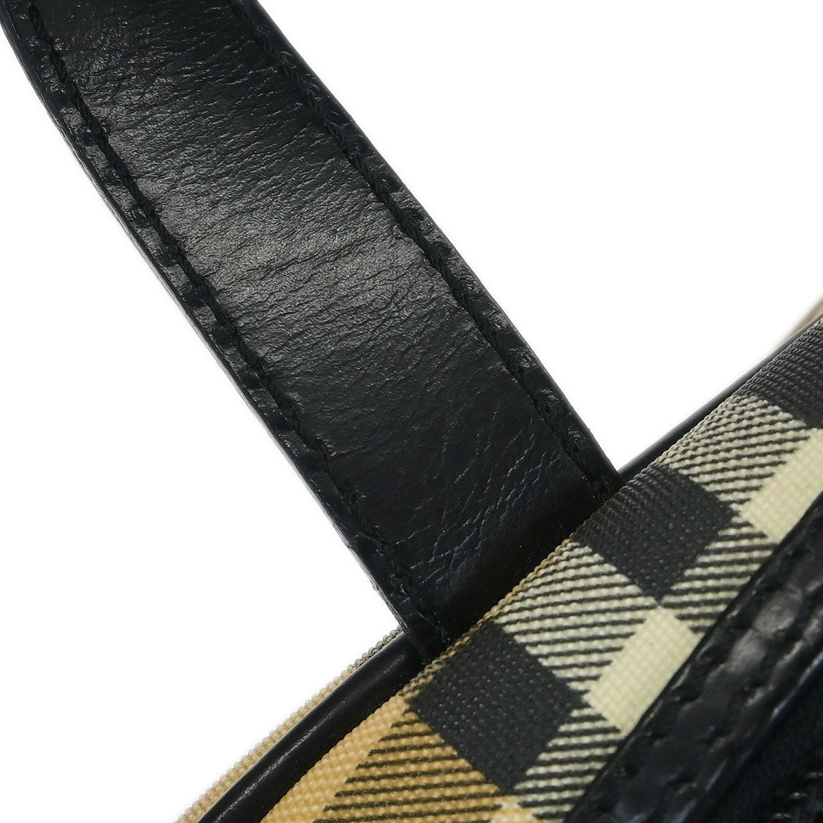 Burberry Beige Black Burberry Check Handbag