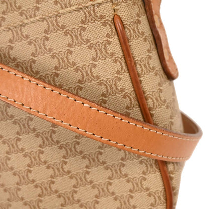 Celine Beige PVC Macadam Shoulder Bag