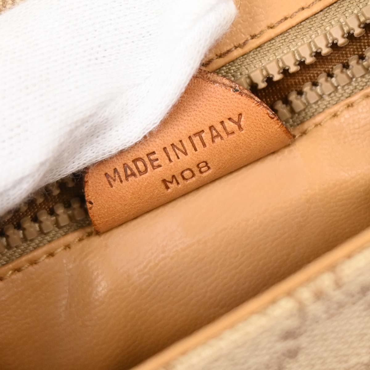 Celine Beige PVC Macadam Shoulder Bag