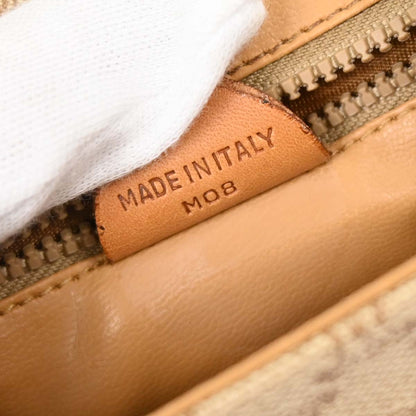 Celine Beige PVC Macadam Shoulder Bag