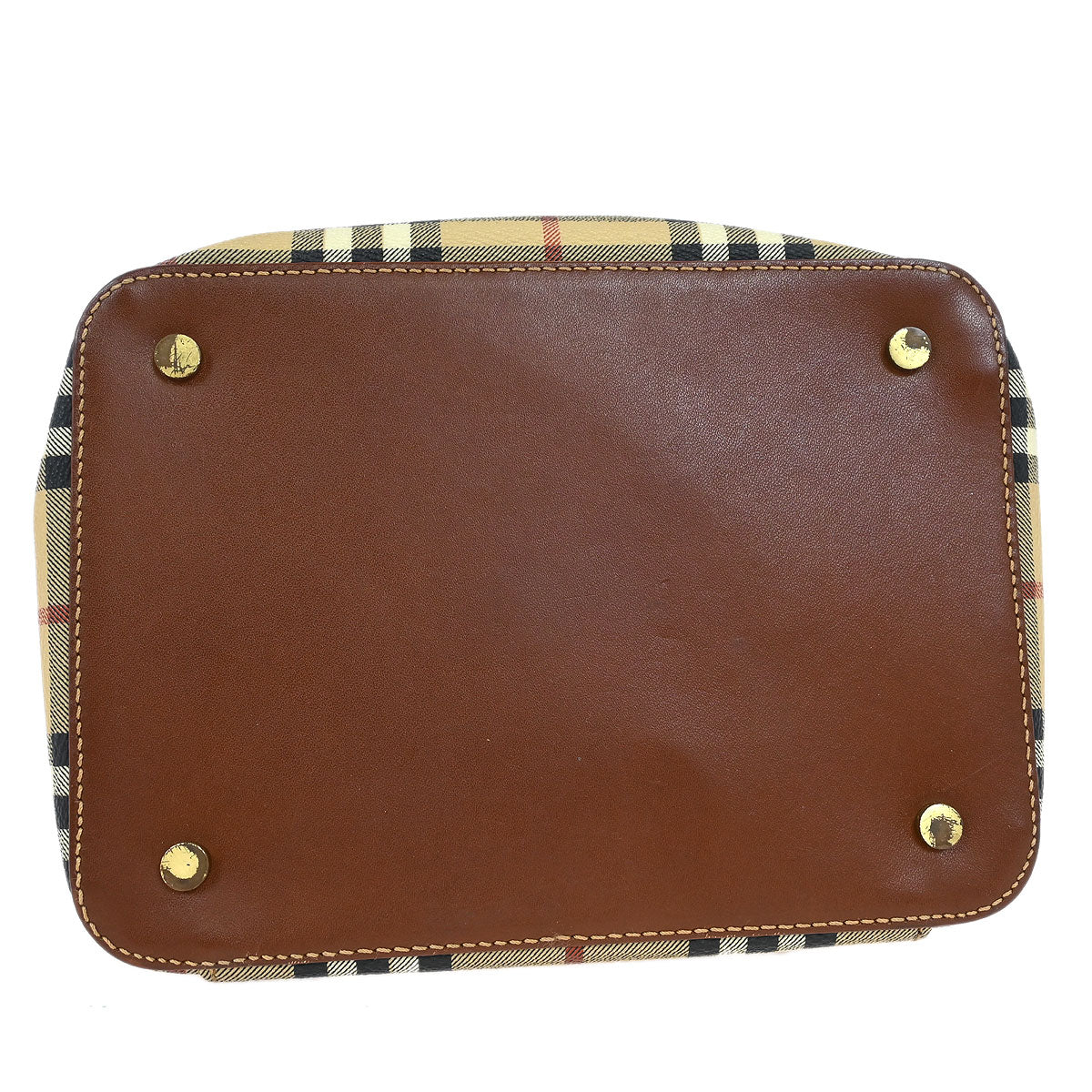 Burberry Beige Brown House Check Vanity Handbag