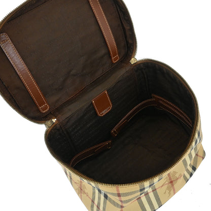 Burberry Beige Brown House Check Vanity Handbag