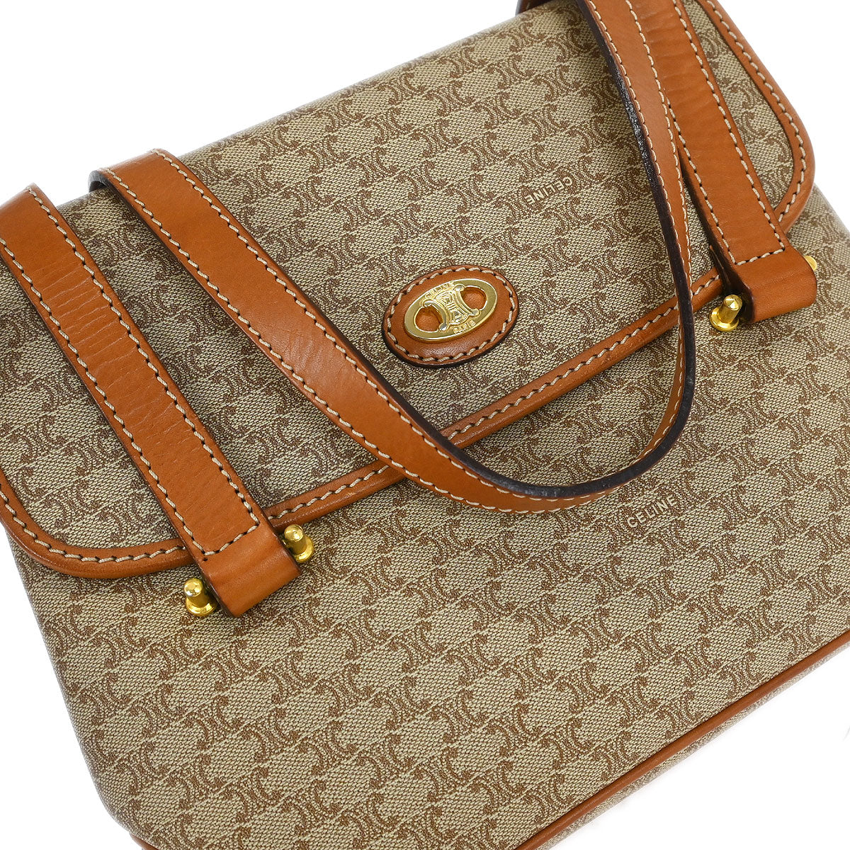 Celine Beige Brown Macadam Handbag