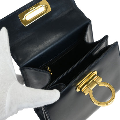 Salvatore Ferragamo Navy Gancini 2way Shoulder Handbag