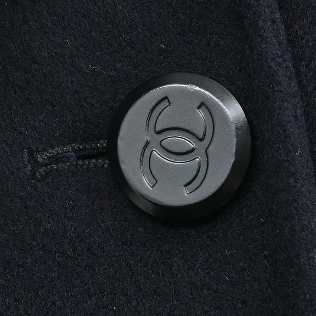 Chanel Double Breasted Coat Black #38