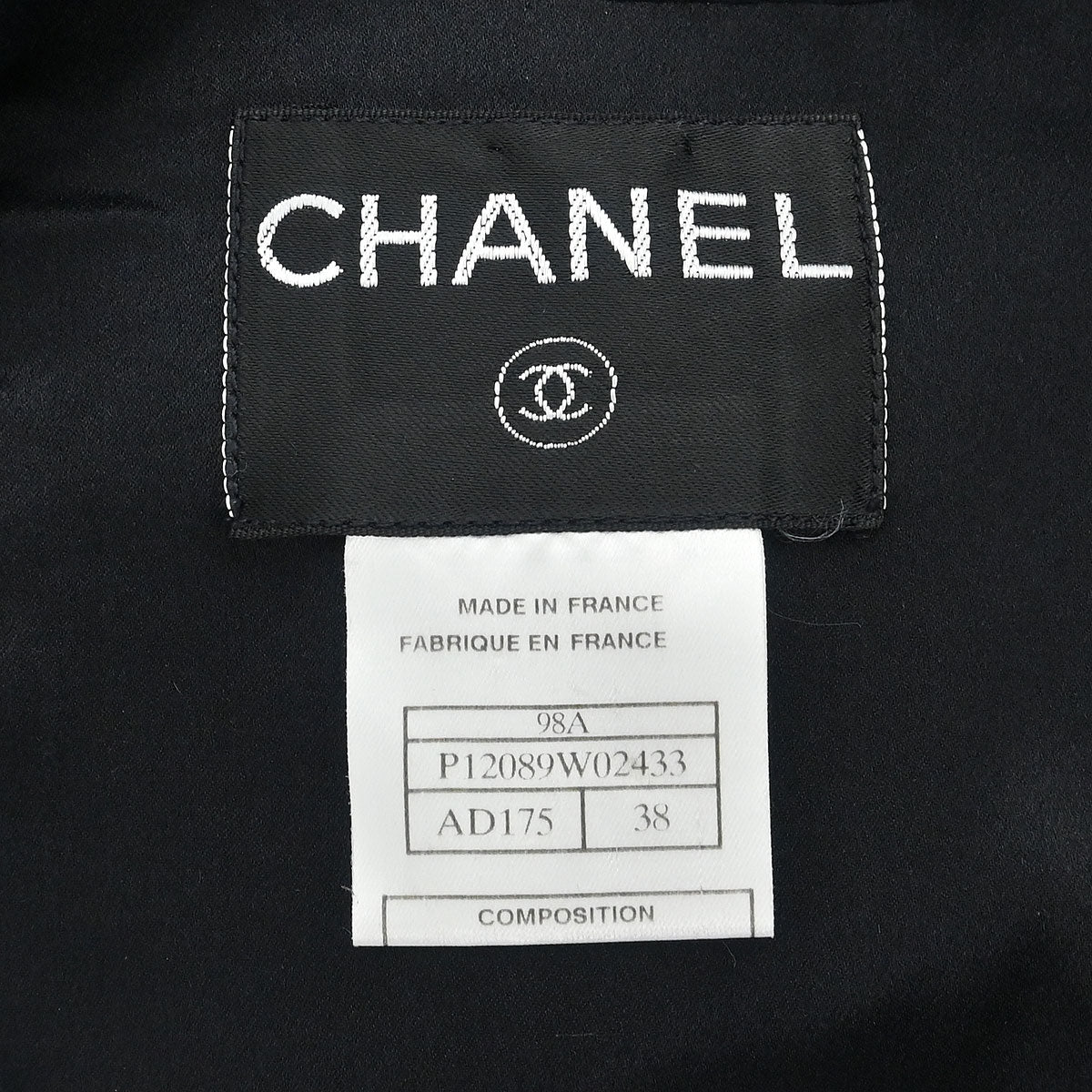 Chanel Double Breasted Coat Black #38