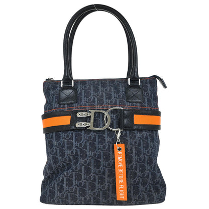 Christian Dior Navy Flight Tote Handbag