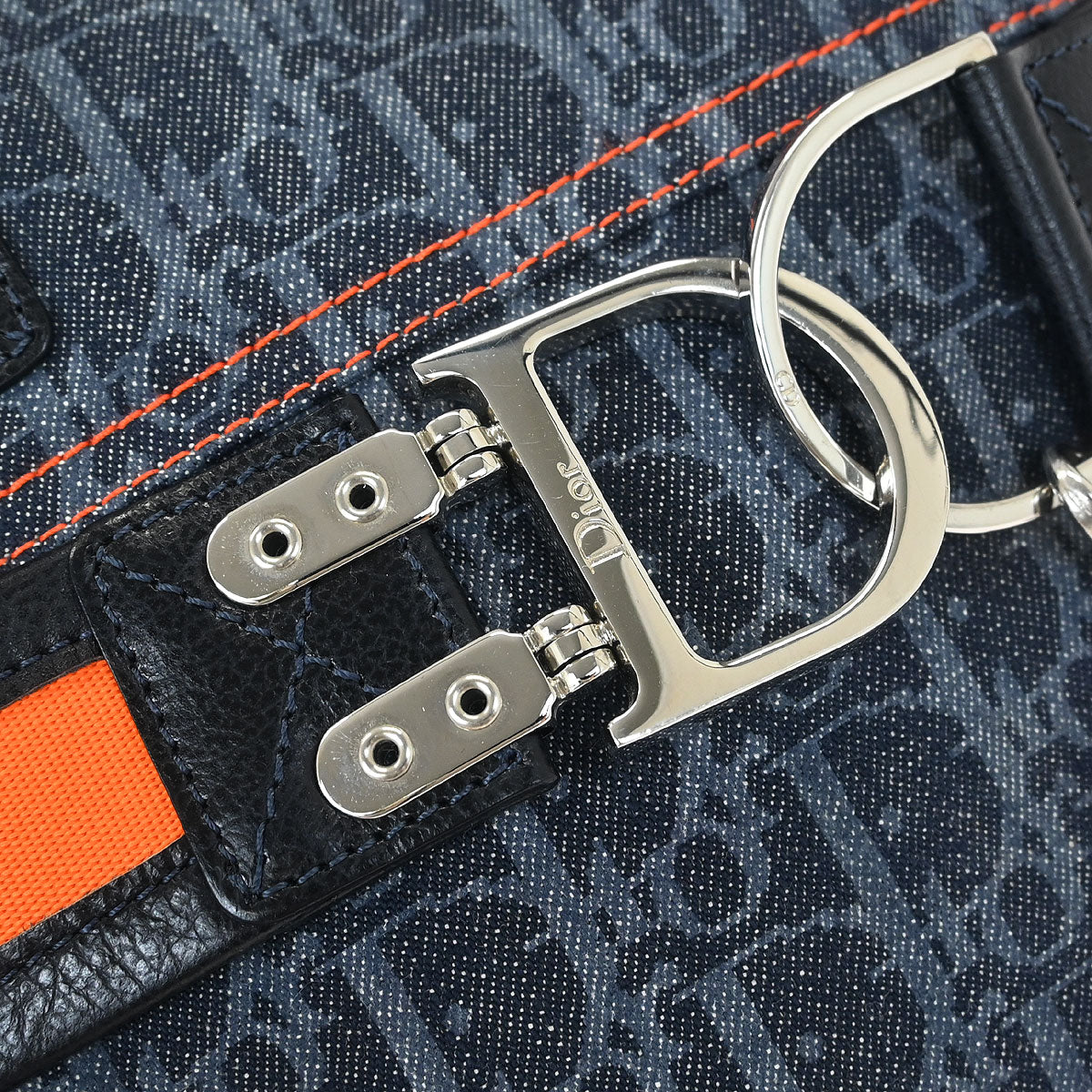 Christian Dior Navy Flight Tote Handbag