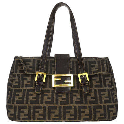 Fendi Brown Canvas Zucca Tote Bag