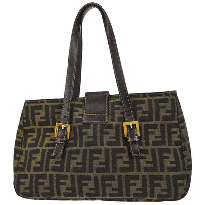 Fendi Brown Canvas Zucca Tote Bag