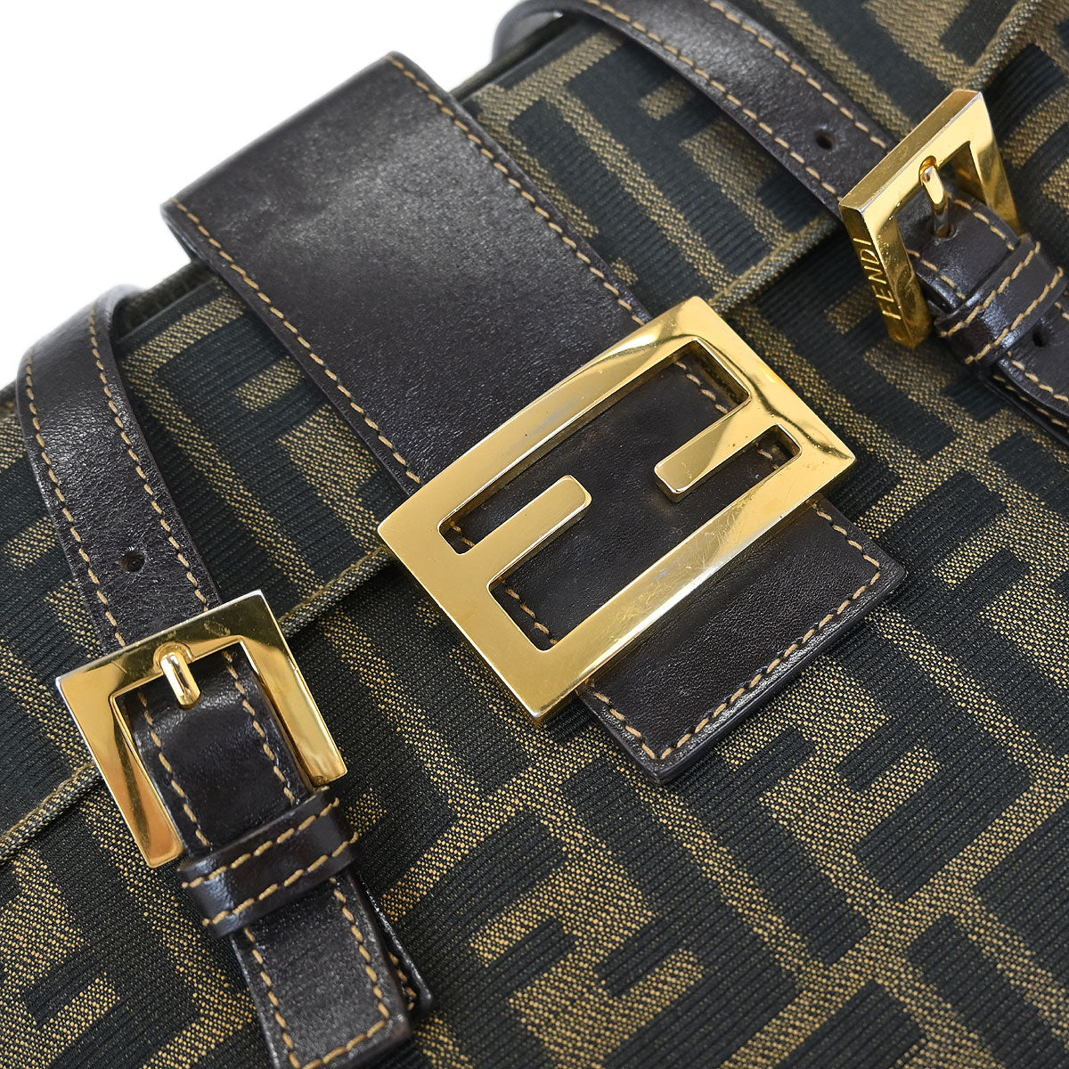 Fendi Brown Canvas Zucca Tote Bag