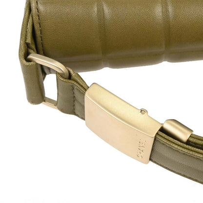 Chanel Khaki Lambskin Choco Bar Shoulder Bag