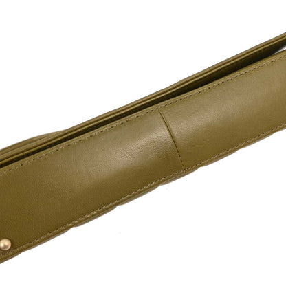 Chanel Khaki Lambskin Choco Bar Shoulder Bag