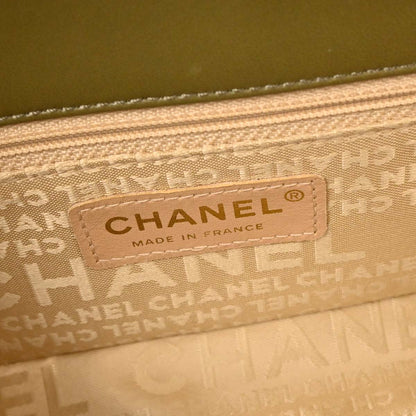 Chanel Khaki Lambskin Choco Bar Shoulder Bag
