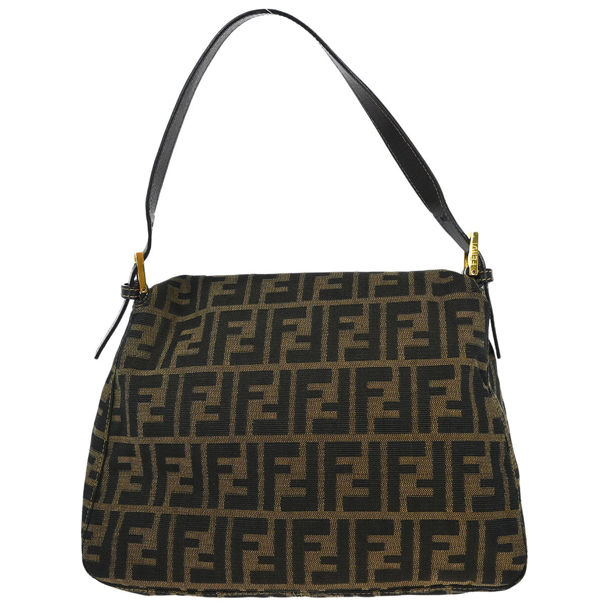 Fendi Brown Canvas Zucca Mamma Baguette Handbag
