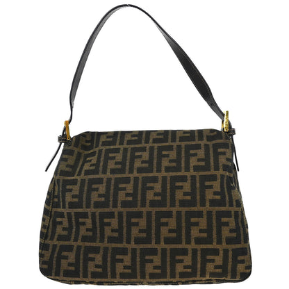 Fendi Brown Canvas Zucca Mamma Baguette Handbag