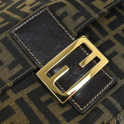 Fendi Brown Canvas Zucca Mamma Baguette Handbag