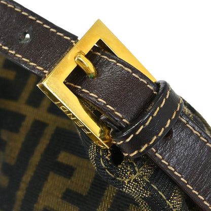 Fendi Brown Canvas Zucca Mamma Baguette Handbag