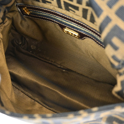 Fendi Brown Canvas Zucca Mamma Baguette Handbag