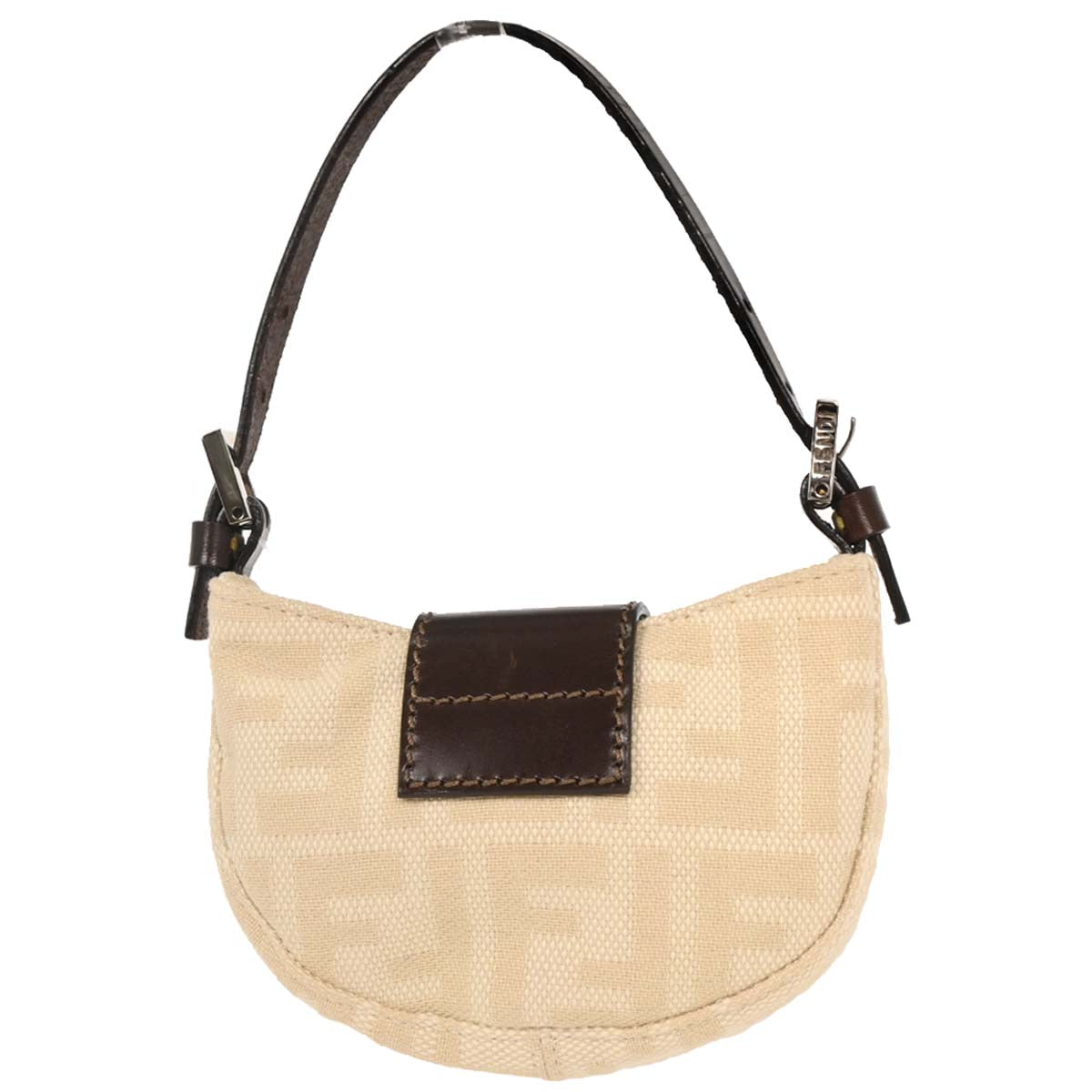 Fendi Off-white Canvas Zucca Micro Handbag