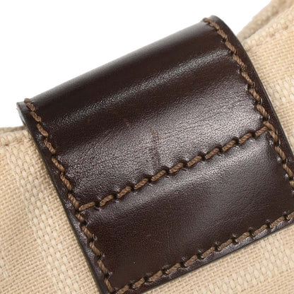 Fendi Off-white Canvas Zucca Micro Handbag