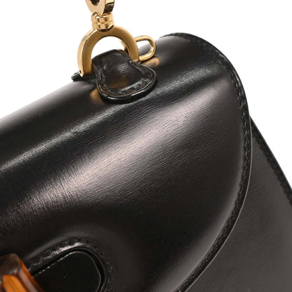 Gucci Black Bamboo 2way Shoulder Handbag