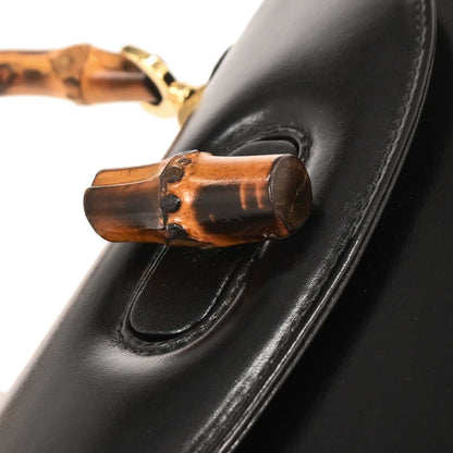 Gucci Black Bamboo 2way Shoulder Handbag