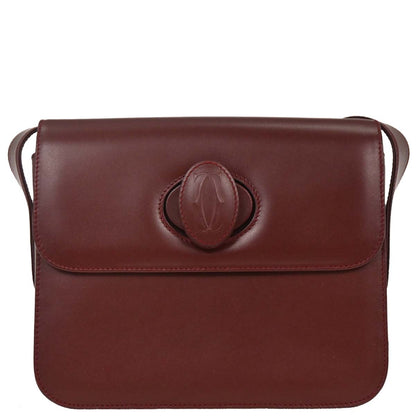 Cartier Bordeaux Leather Must de Cartier Shoulder Bag