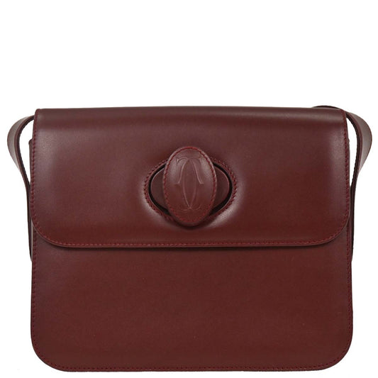 Cartier Bordeaux Leather Must de Cartier Shoulder Bag