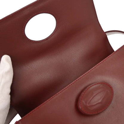 Cartier Bordeaux Leather Must de Cartier Shoulder Bag