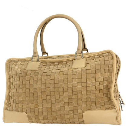 Loewe Beige Suede Amazona 44 Handbag