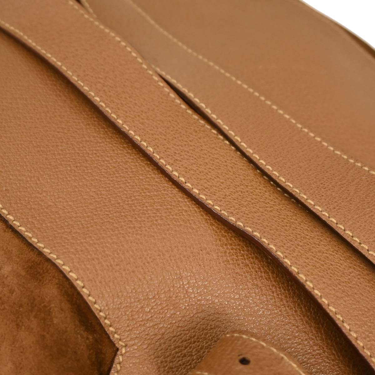 Gucci Brown Suede Bamboo Backpack