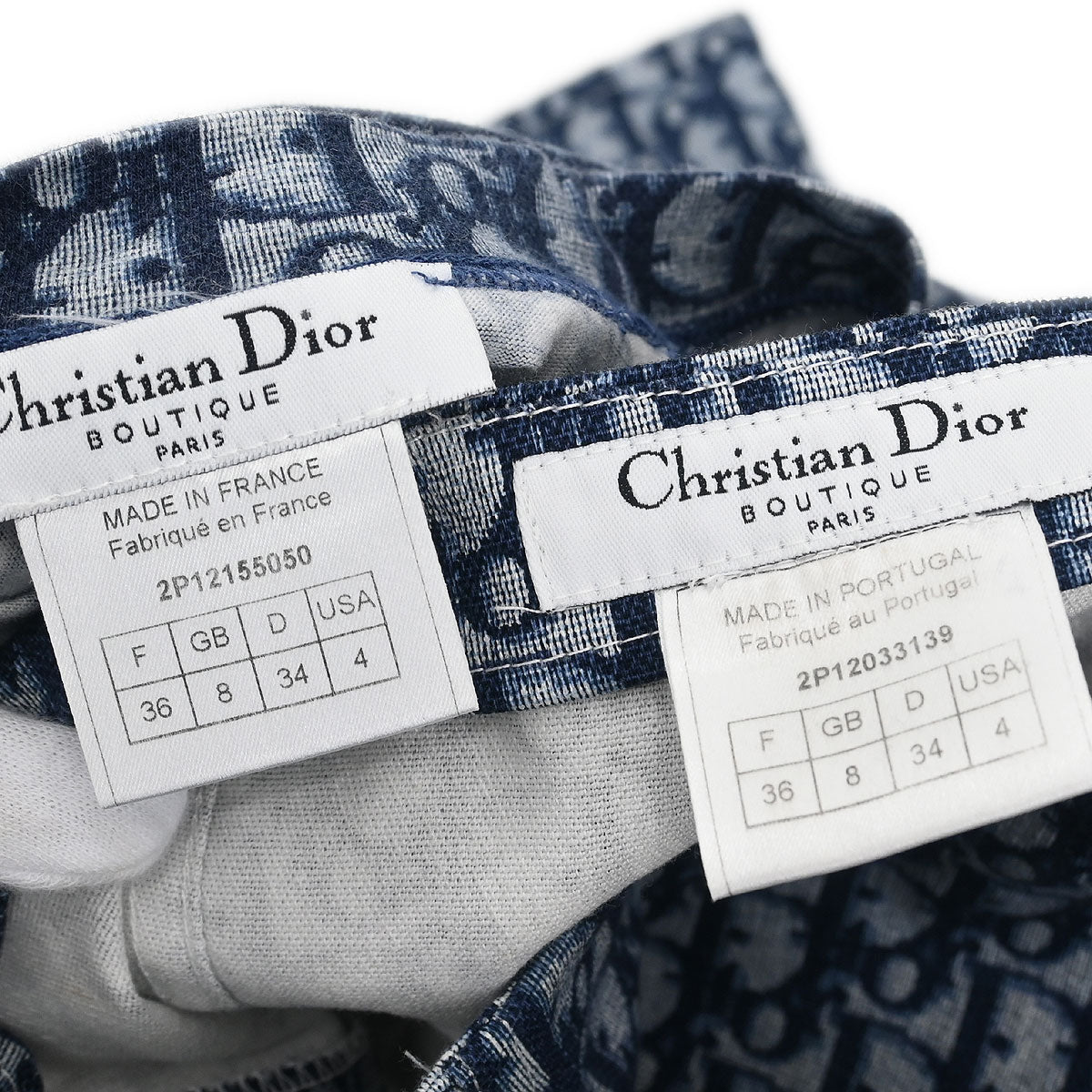 Christian Dior 2002 Setup Suit Top Skirt Navy #36