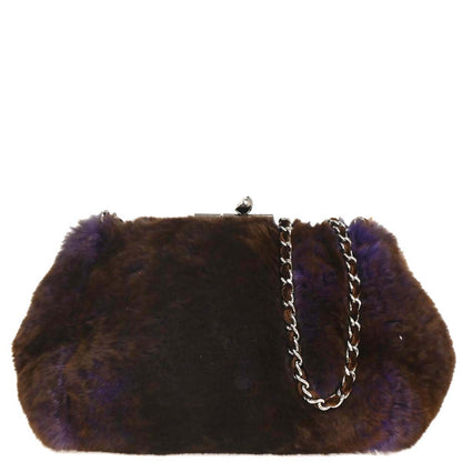 Chanel * 2004-2005 Brown Rabbit Fur Shoulder Bag